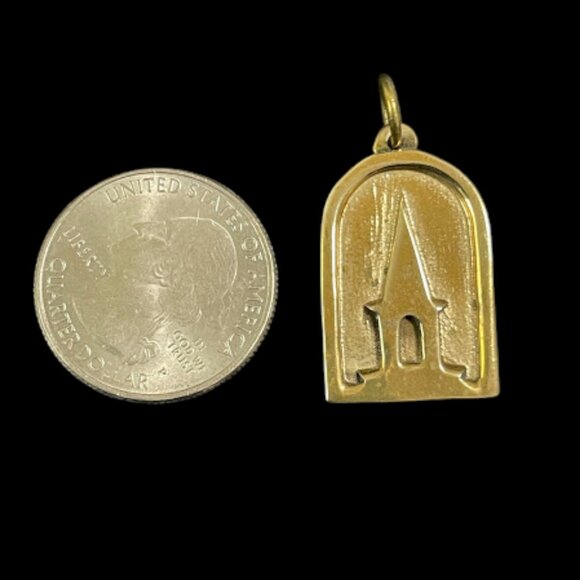 Rare JEEP COLLINS Retired The Steeple Church Pendant, Charm Solid Brass - Picture 8 of 10